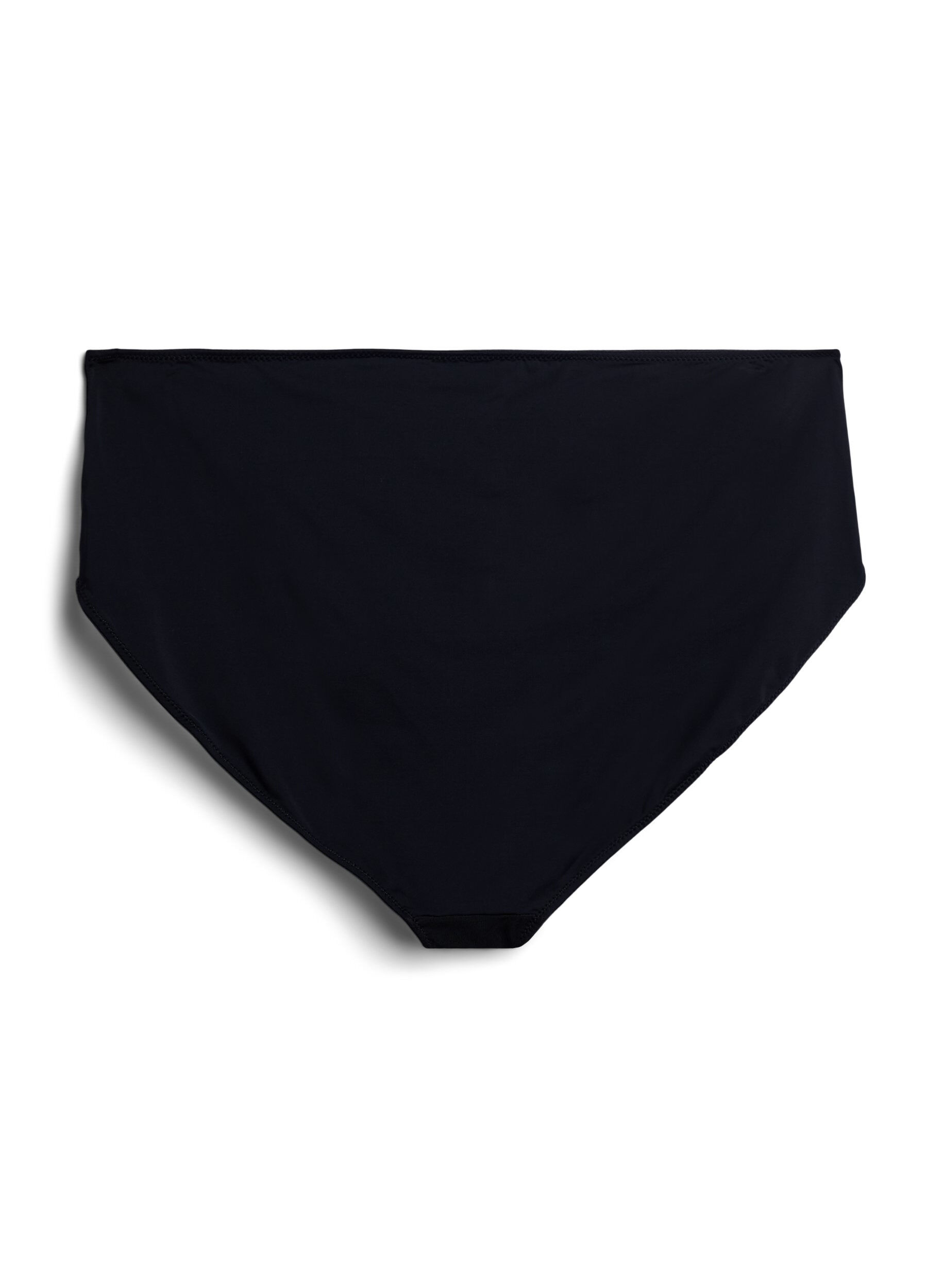 Zizzi Culottes en microfibre avec r&eacute;sille et broderie, Noir, Packshot image number 1