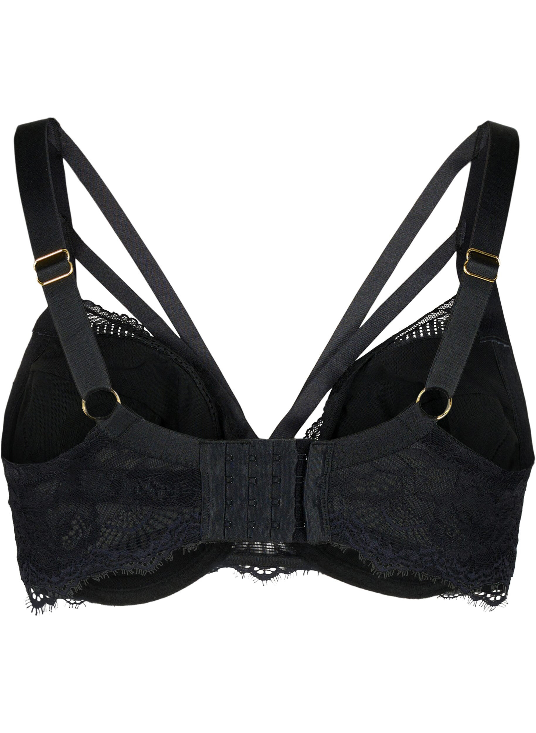 Zizzi  Soutien-gorge &agrave; armatures avec cha&icirc;nes, Black, Packshot image number 1