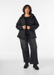 Veste l&eacute;g&egrave;rement matelass&eacute;e en losange, Noir, Model image number 1