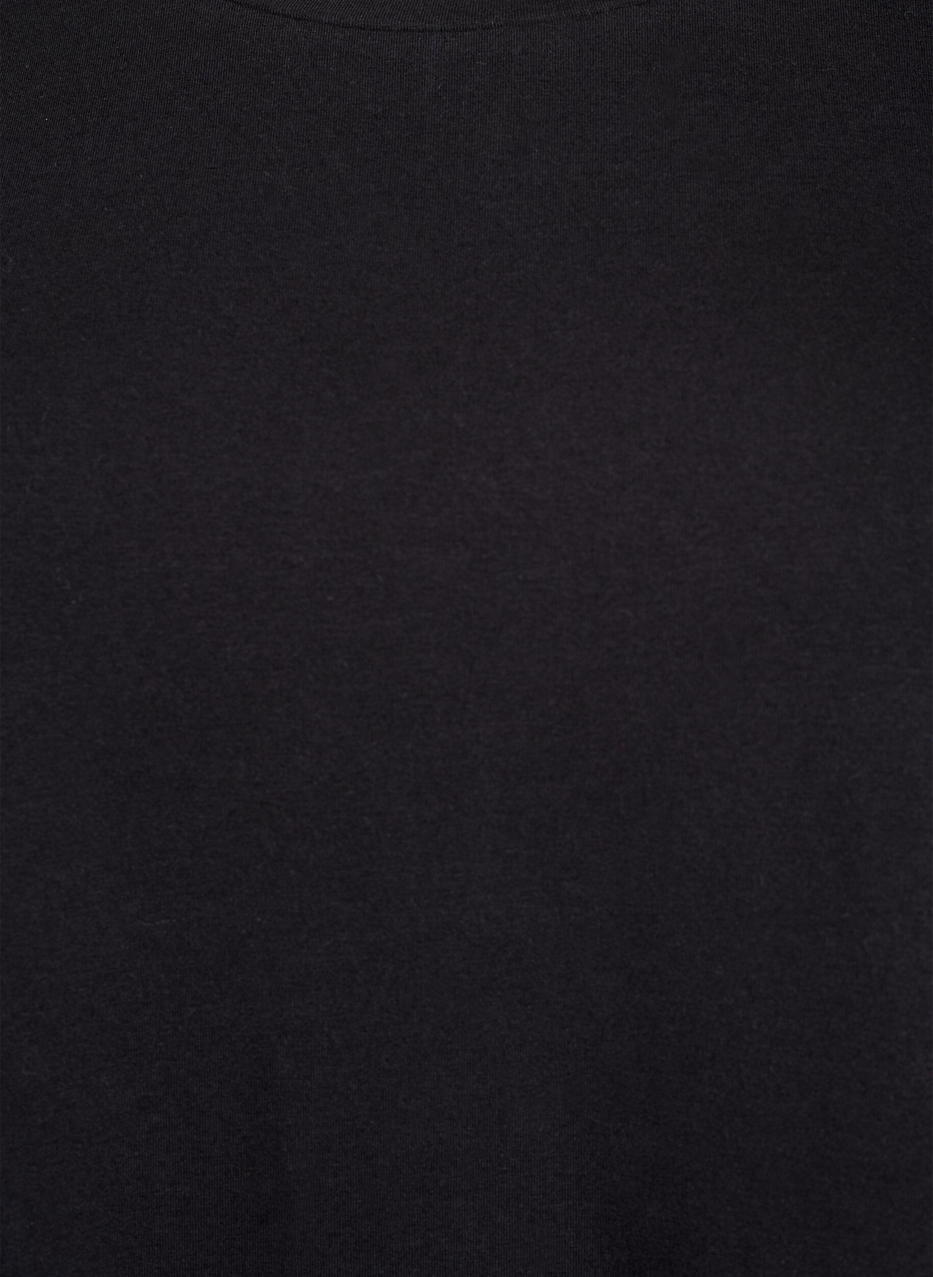 Zizzi T-shirt avec broderie anglaise et bords &eacute;chancr&eacute;s, Noir, Packshot image number 2