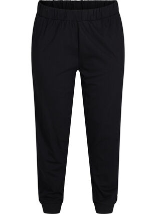 Bas de pyjama en coton, Black, Packshot image number 0