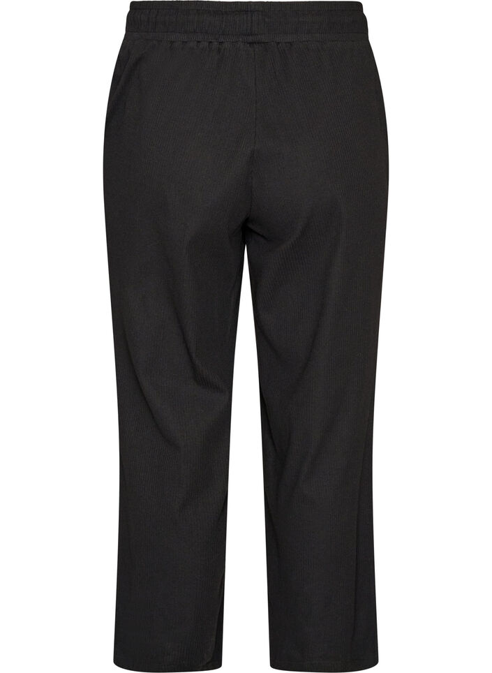 Bas de pyjama c&ocirc;tel&eacute; &agrave; coupe droite, Noir, Packshot image number 1