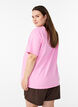 T-shirt sportif en coton bio, Rose, Model image number 2