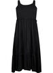 Robe midi en viscose avec smock, Black, Packshot image number 0