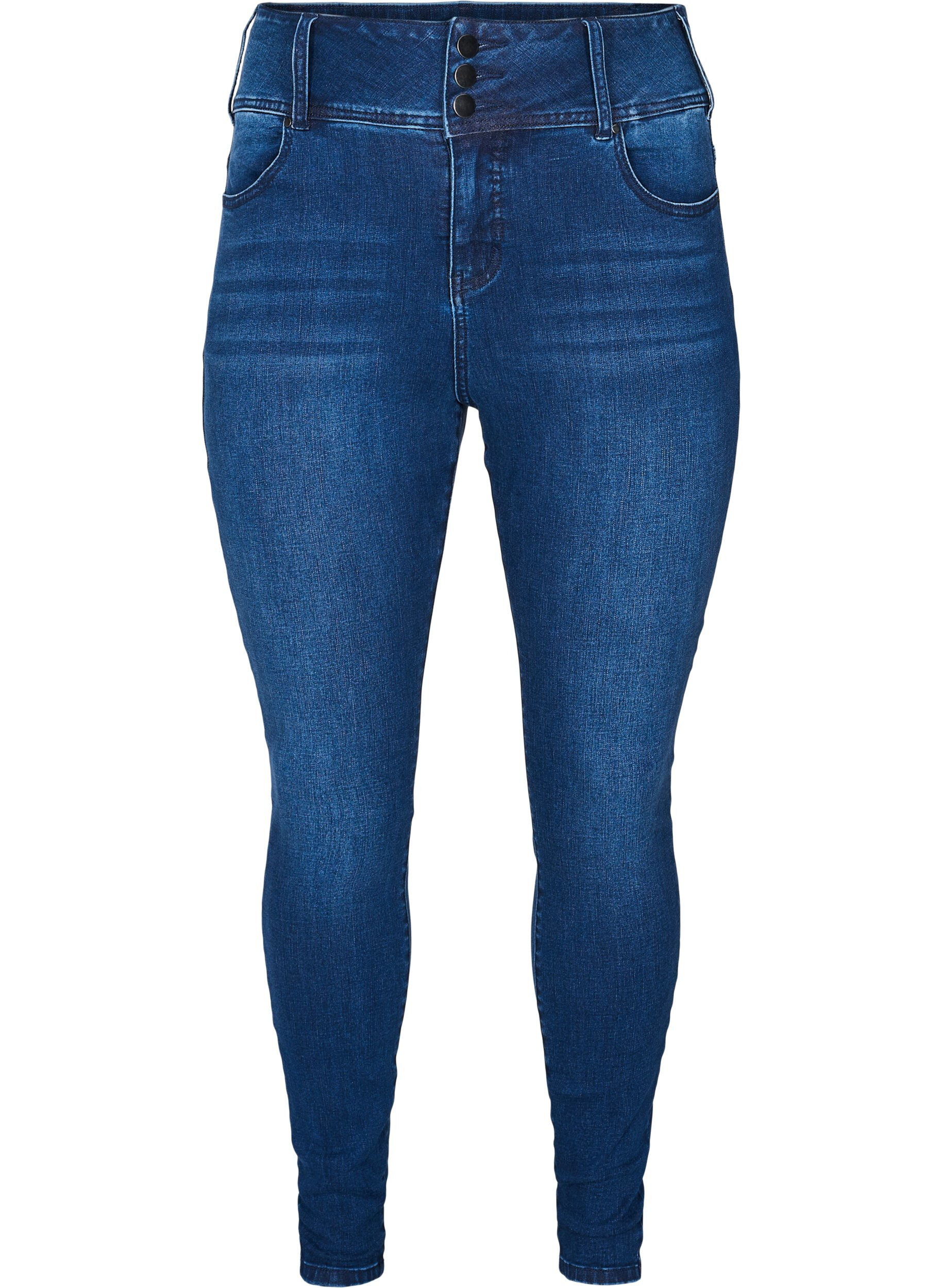Zizzi Jean Bea super slim avec taille extra haute, Bleu, Packshot image number 0
