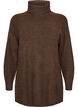 Pull en maille l&acirc;che avec col roul&eacute;, Marron, Packshot image number 0