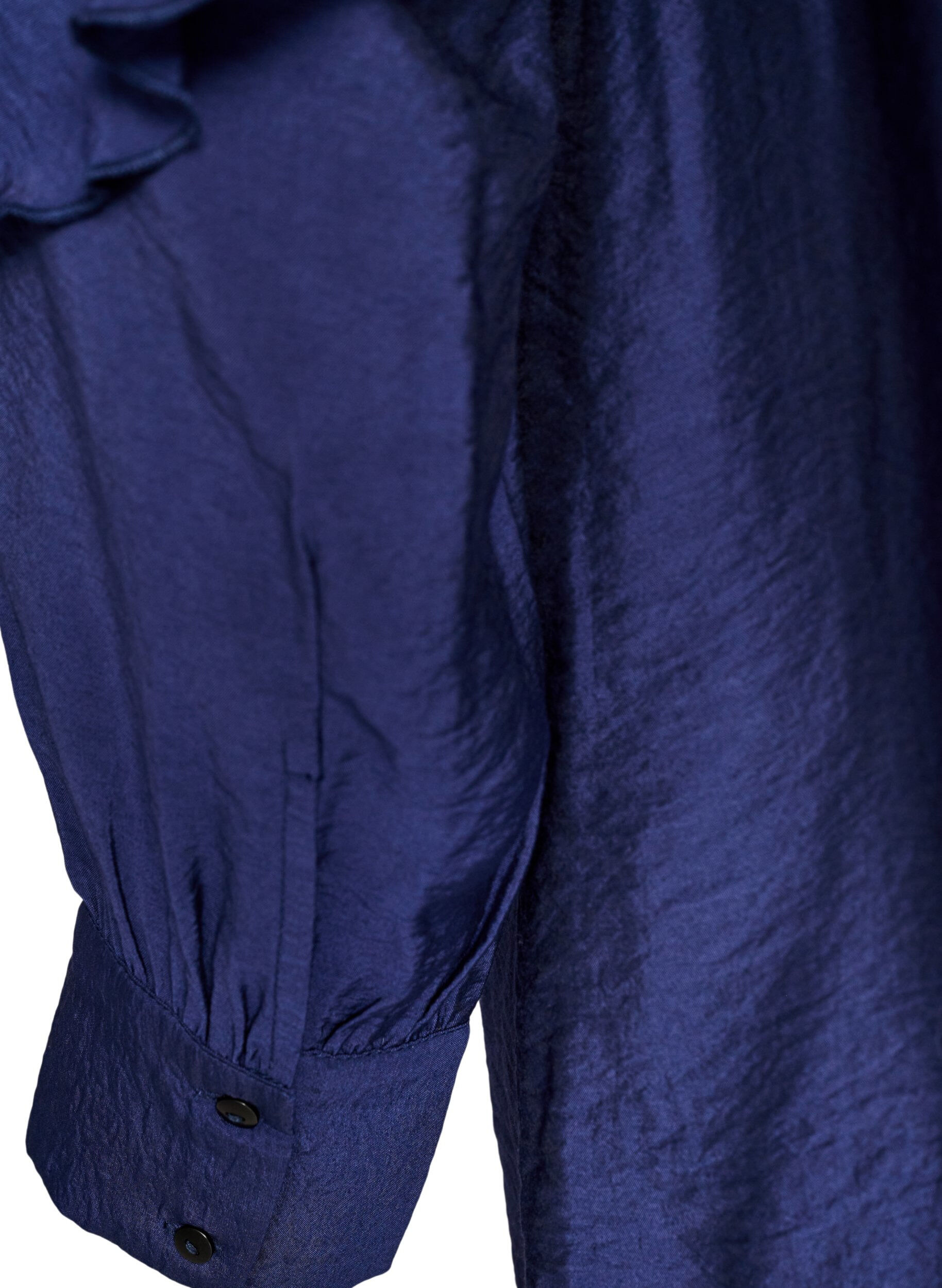ZizziRobe en viscose avec volants et liens &agrave; nouer, Bleu, Packshot image number 3