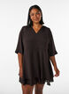 Robe coupe &eacute;vas&eacute;e avec volants &eacute;tag&eacute;s, Marron, Model image number 0
