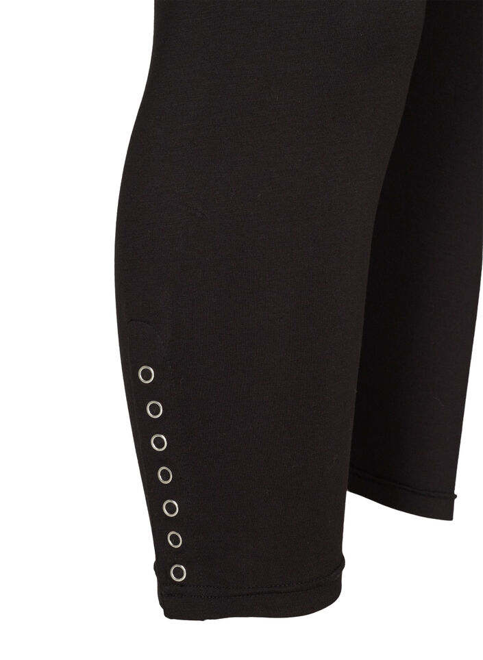 Legging 3/4 avec boutons, Black, Packshot image number 3