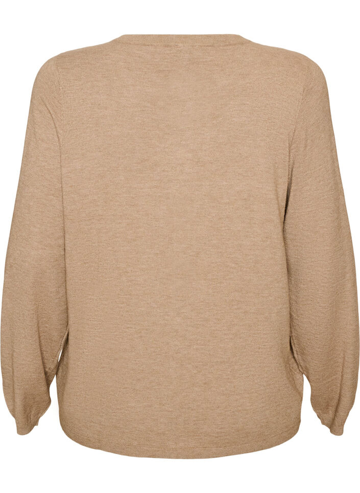 Cardigan avec des boutons ronds, Beige, Packshot image number 1