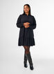 Robe chemise courte avec volants, Noir, Model image number 1