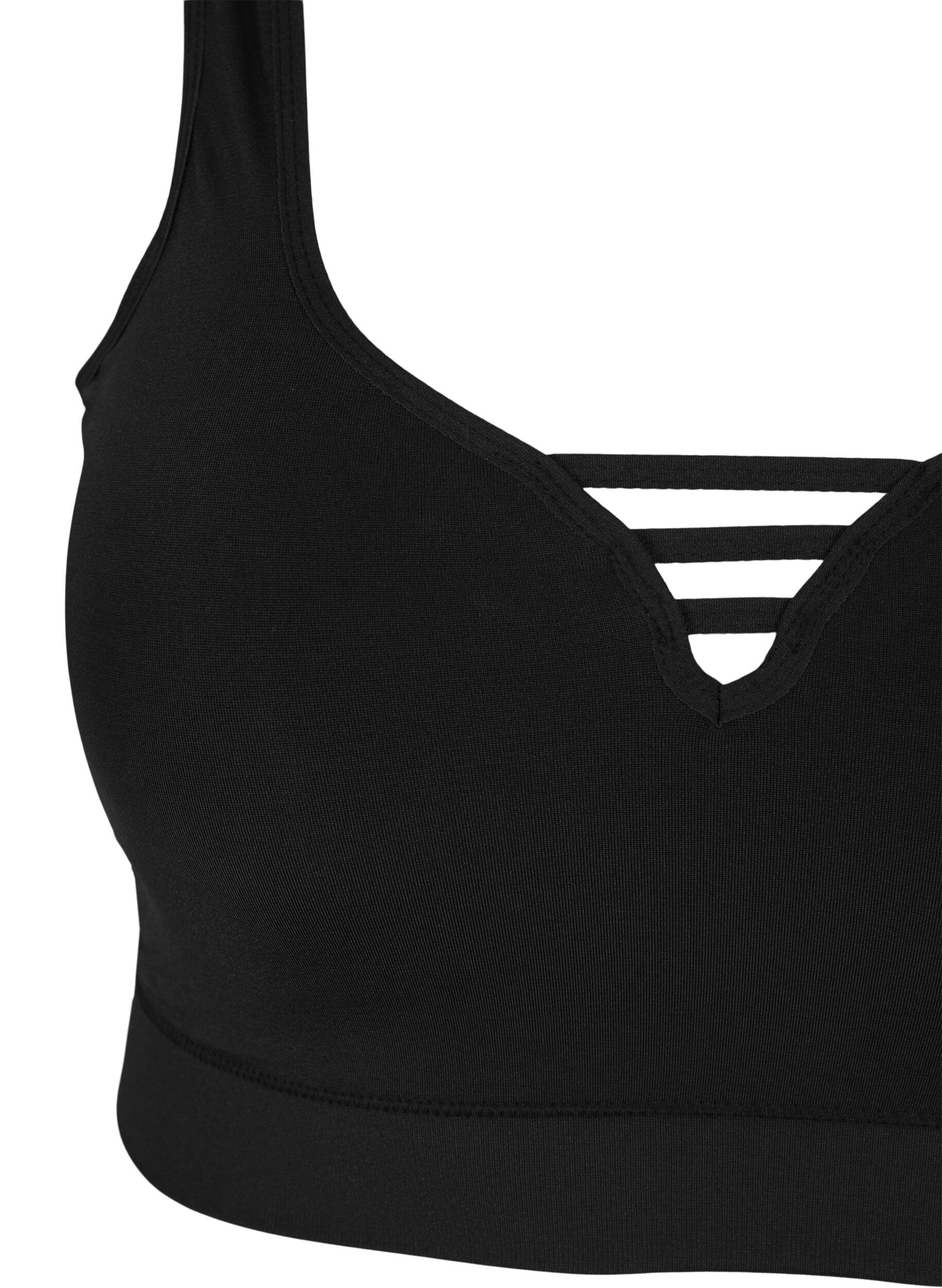 Zizzi Soutien-gorge l&eacute;g&egrave;rement rembourr&eacute; avec d&eacute;tails , Black, Packshot image number 2