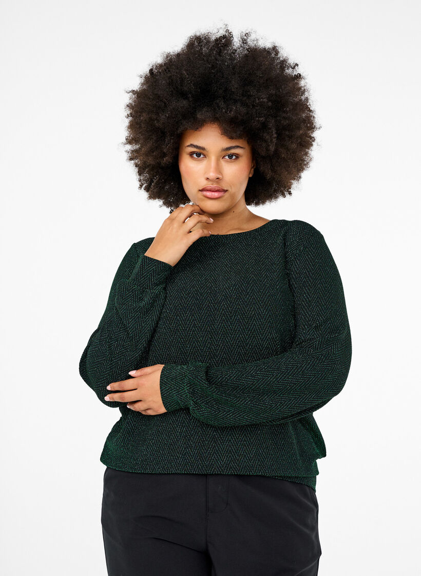 Chemisier avec motif scintillant, Scarab ZigZagShimmer, Model image number 0