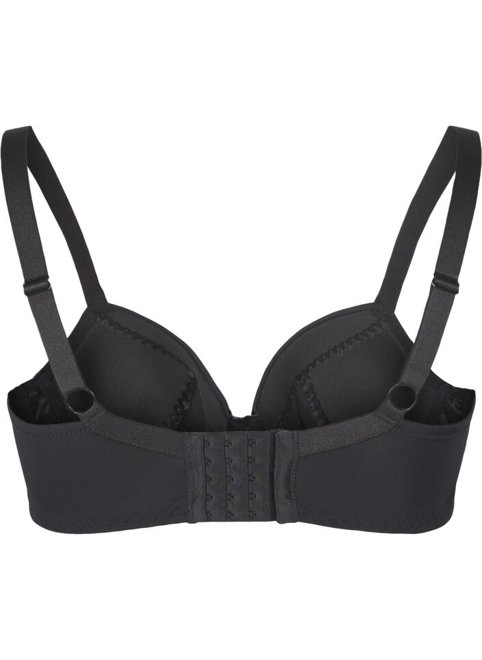 Soutien-gorge avec dentelle et rembourrage, Noir, Packshot image number 1
