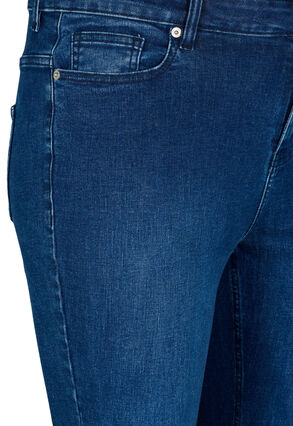 Jeans bootcut Ellen avec bord brut, Blue denim, Packshot image number 2