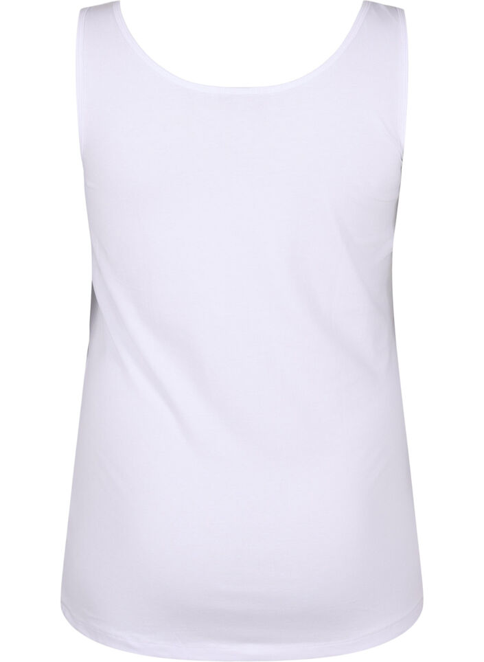 Haut basique en coton, Blanc, Packshot image number 1