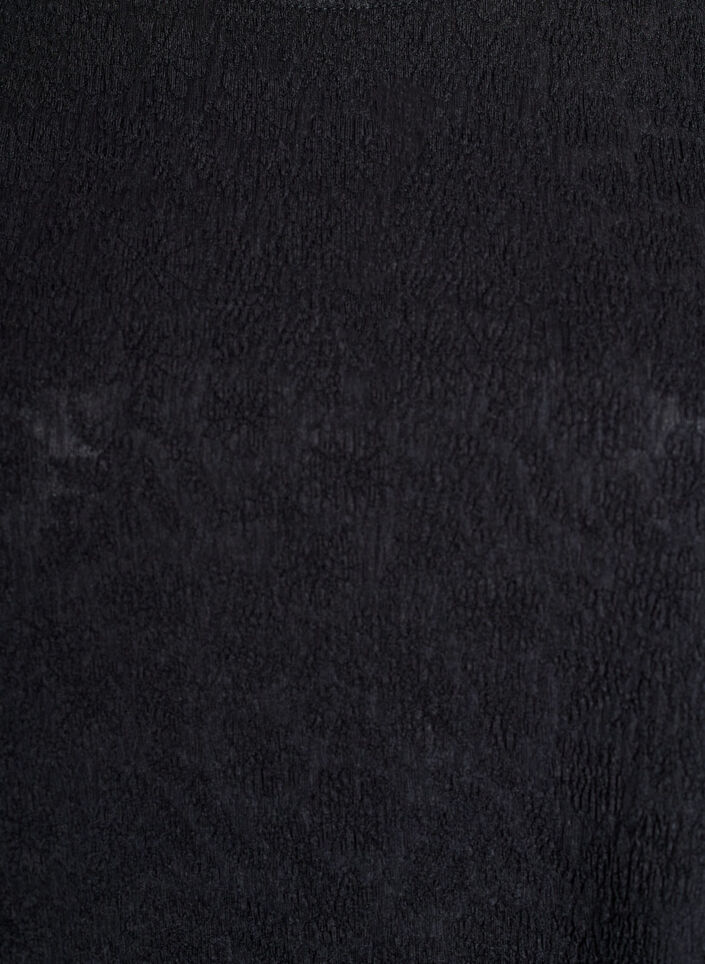 Chemisier structur&eacute; &agrave; manches courtes, Noir, Packshot image number 2