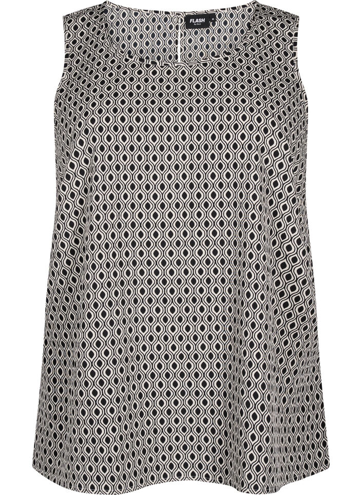 FLASH - Haut sans manches avec imprimé, Noir, Packshot image number 0