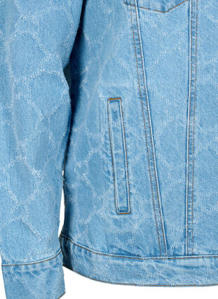 Veste en jean avec motif déchiré, Blue denim, Packshot image number 3