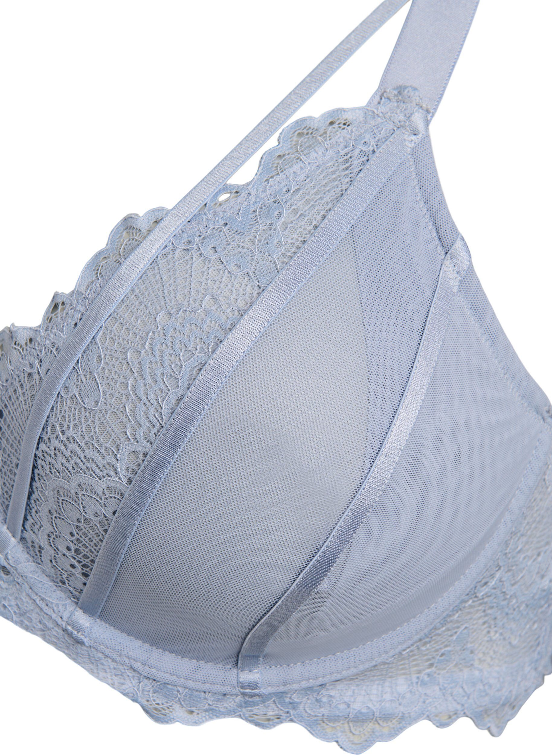 Zizzi Soutien-gorge enti&egrave;rement couvrant &agrave; d&eacute;tails de dentelle et de ficelle, Bleu Clair, Packshot image number 2