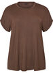 T-shirt en viscose &agrave; rayures paillet&eacute;es, Marron, Packshot image number 0