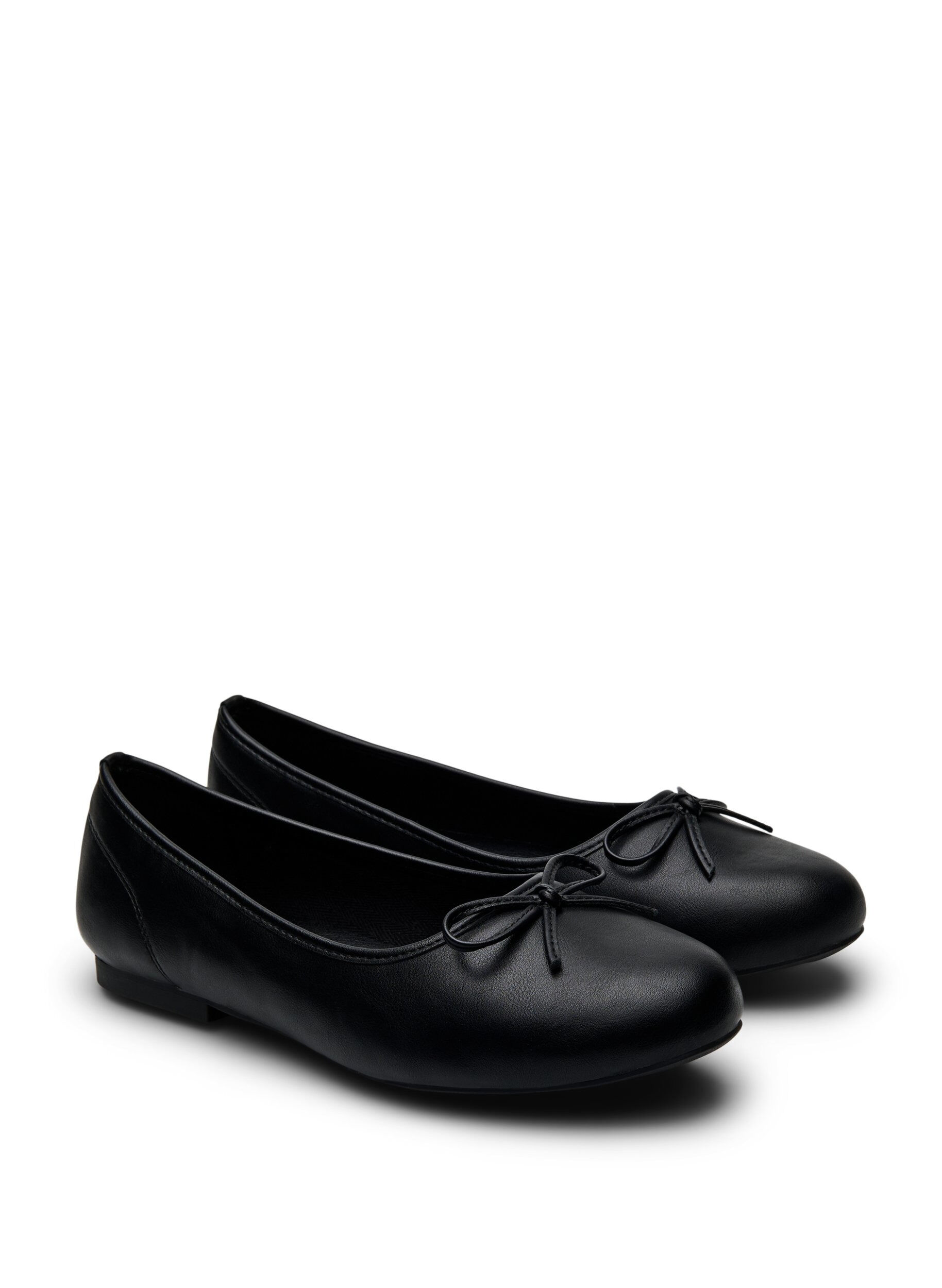 Zizzi Large - Ballerines avec n&oelig;ud, Noir, Packshot image number 1