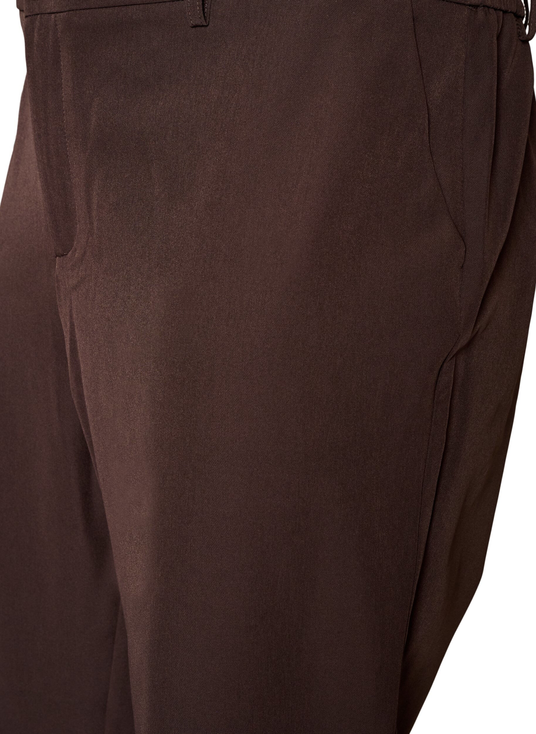 ZizziPantalon avec poches et jambes droites, Marron, Packshot image number 2