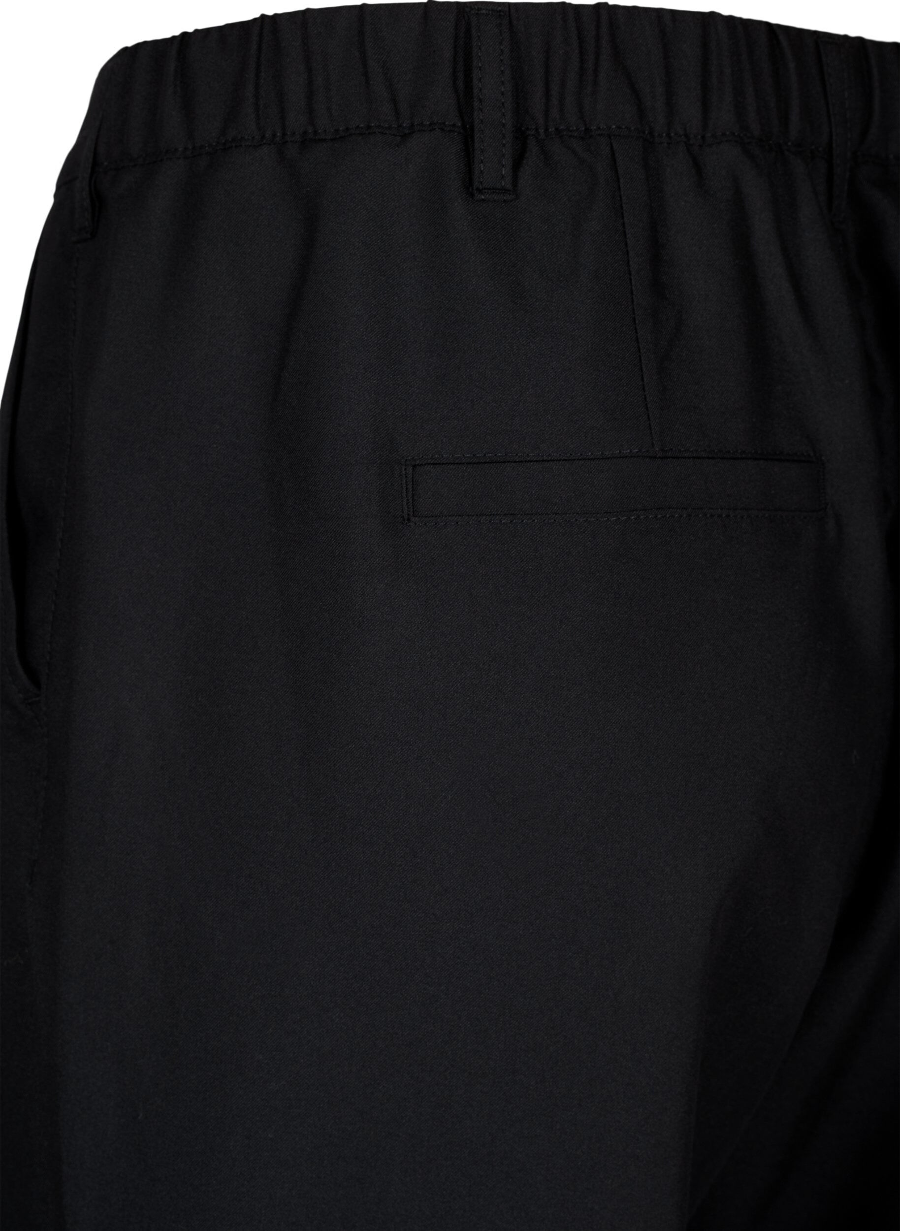 Zizzi Pantalon coupe droite &agrave; taille haute, Black, Packshot image number 3