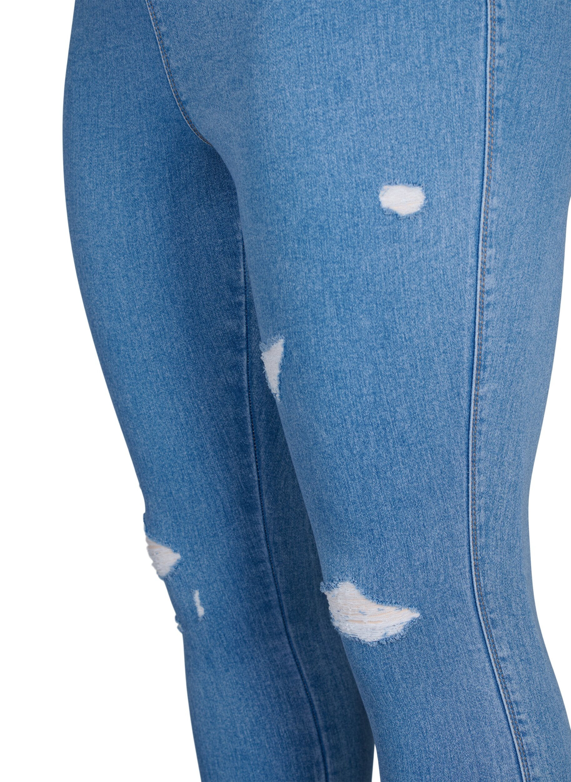 Zizzi Jeggings d&eacute;chir&eacute;s, Light Blue, Packshot image number 3