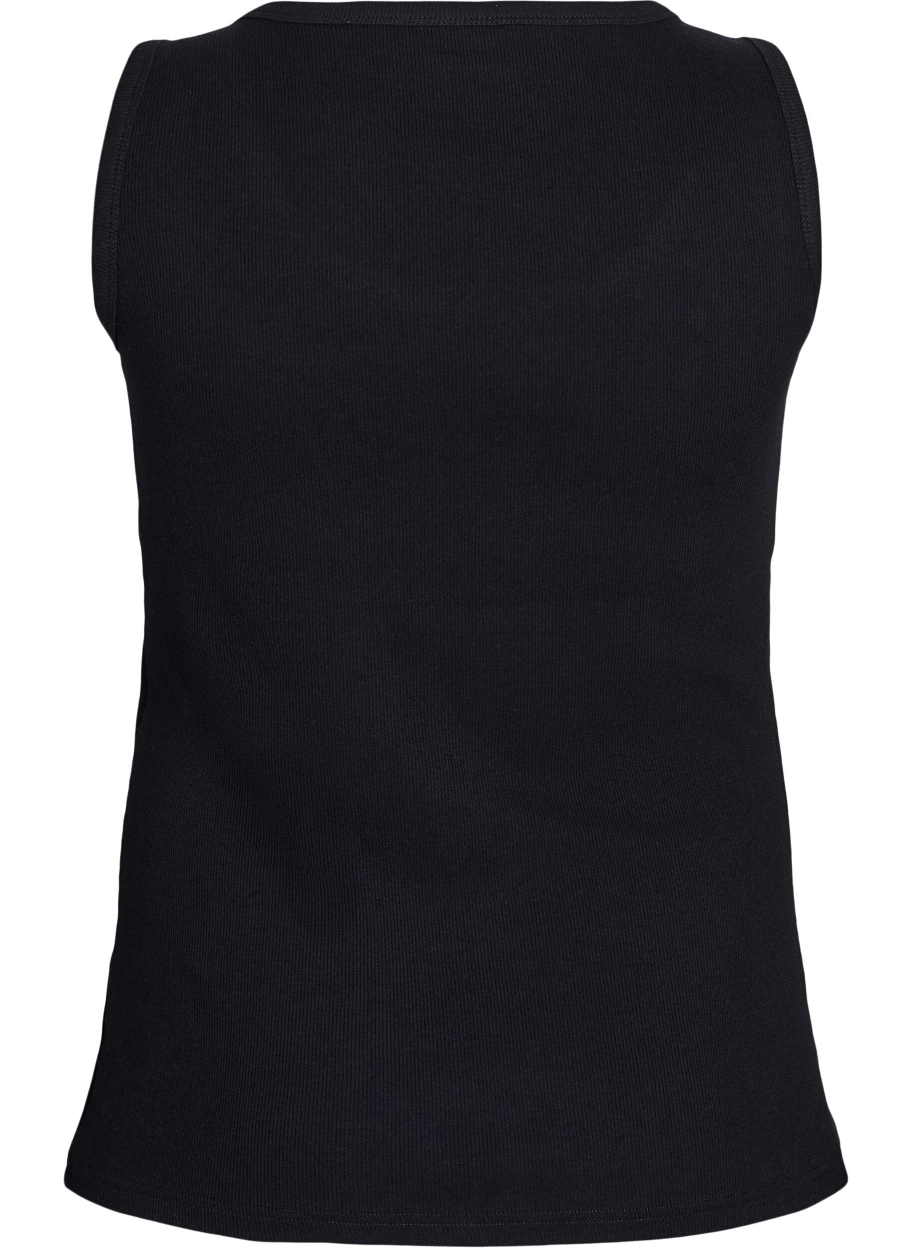 ZizziHaut ajust&eacute; avec motif, Noir, Packshot image number 1