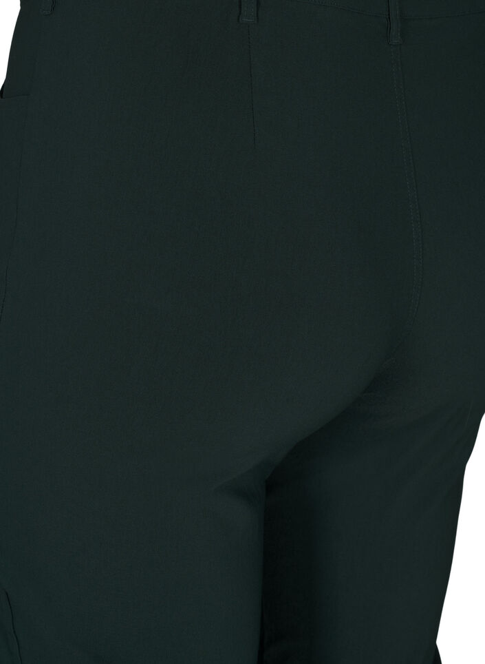 Pantalon classique en viscose m&eacute;lang&eacute;e, Vert fonc&eacute;, Packshot image number 3