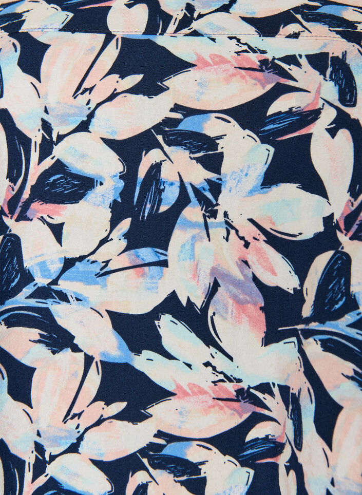 Robe en coton &agrave; manches courtes avec imprim&eacute;, Bleu, Packshot image number 2