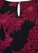 Blouse en viscose &agrave; imprim&eacute; floral et smocks, Bordeaux fonc&eacute;, Packshot image number 2