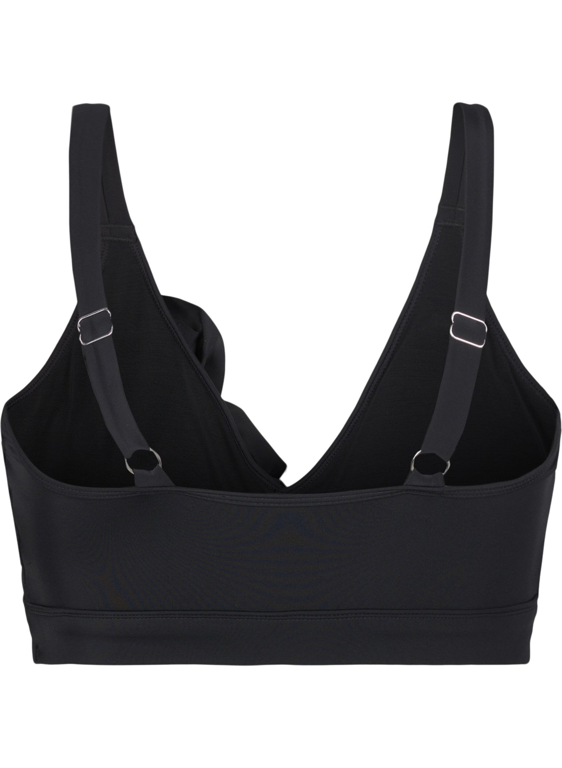 ZizziHaut de bikini avec volants et coussinets amovibles, Noir, Packshot image number 1