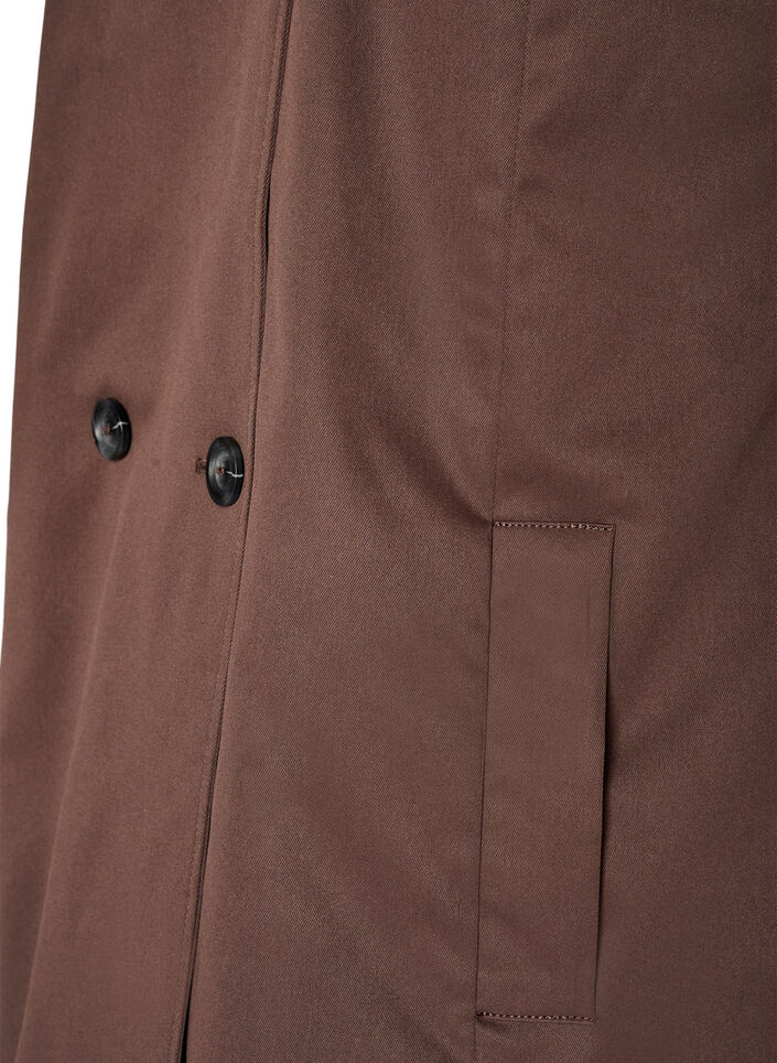 Veste de printemps hydrofuge avec coupe en A, Marron, Packshot image number 3