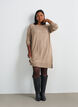 Robe courte en maille &agrave; manches raglan et couture centrale, Beige, Model image number 1