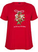 T-shirt de No&euml;l en coton bio, Rouge, Packshot image number 0