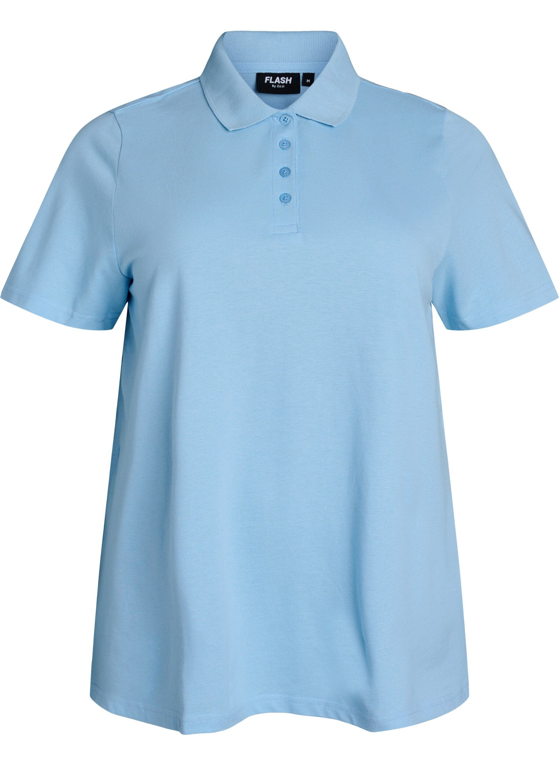 Zizzi Polo &agrave; manches courtes, Bleu Clair, Packshot image number 0
