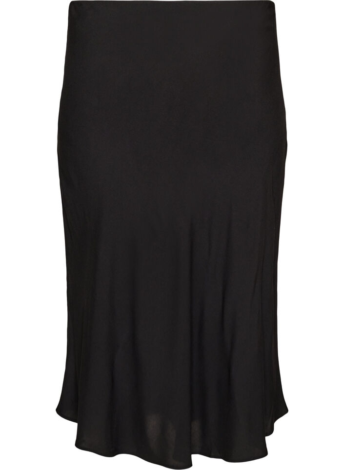 Jupe en viscose avec une ceinture &eacute;lastique, Noir, Packshot image number 1