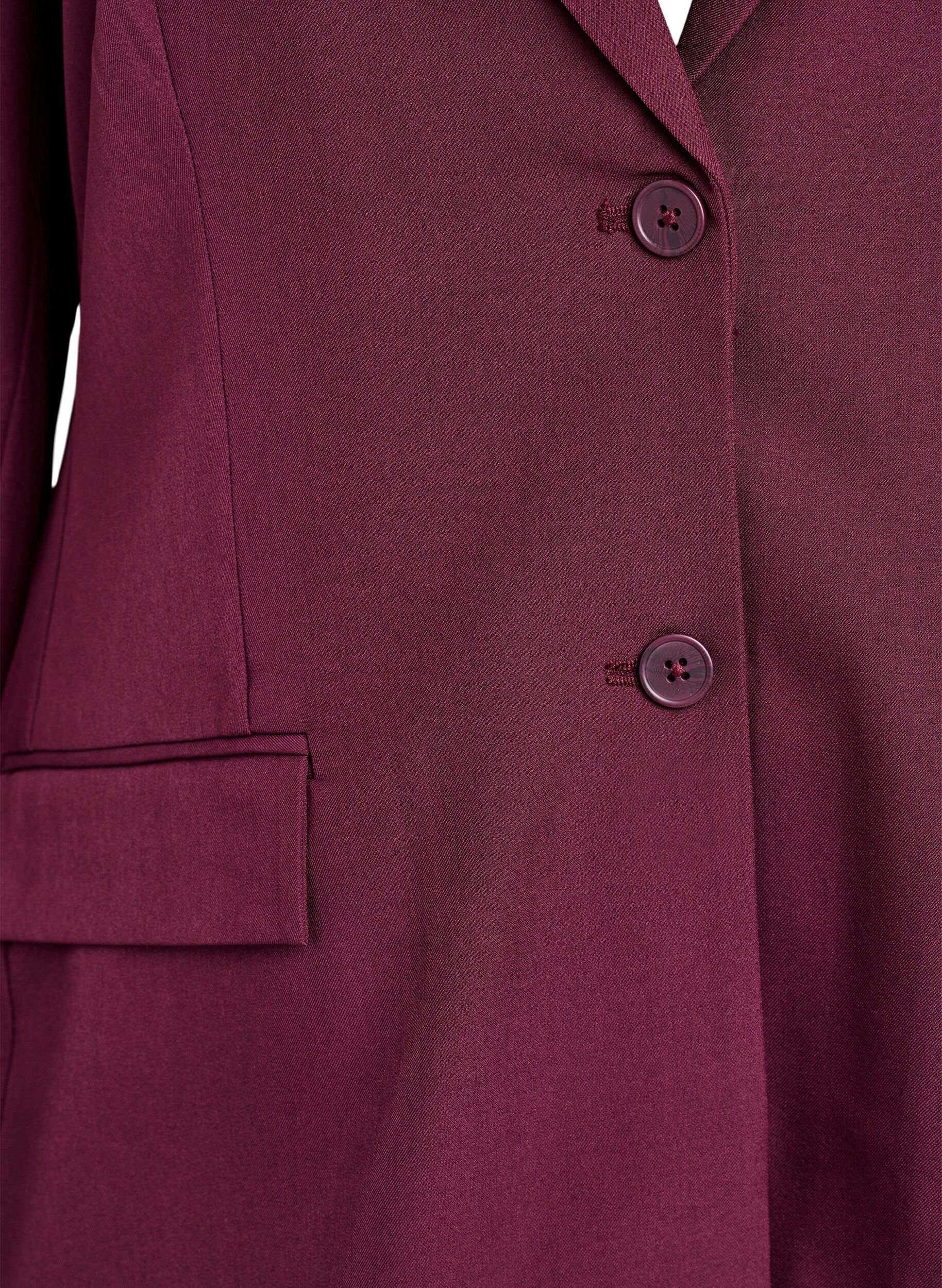 Zizzi FLASH - Blazer avec poches et fentes, Bordeaux fonc&eacute;, Packshot image number 2