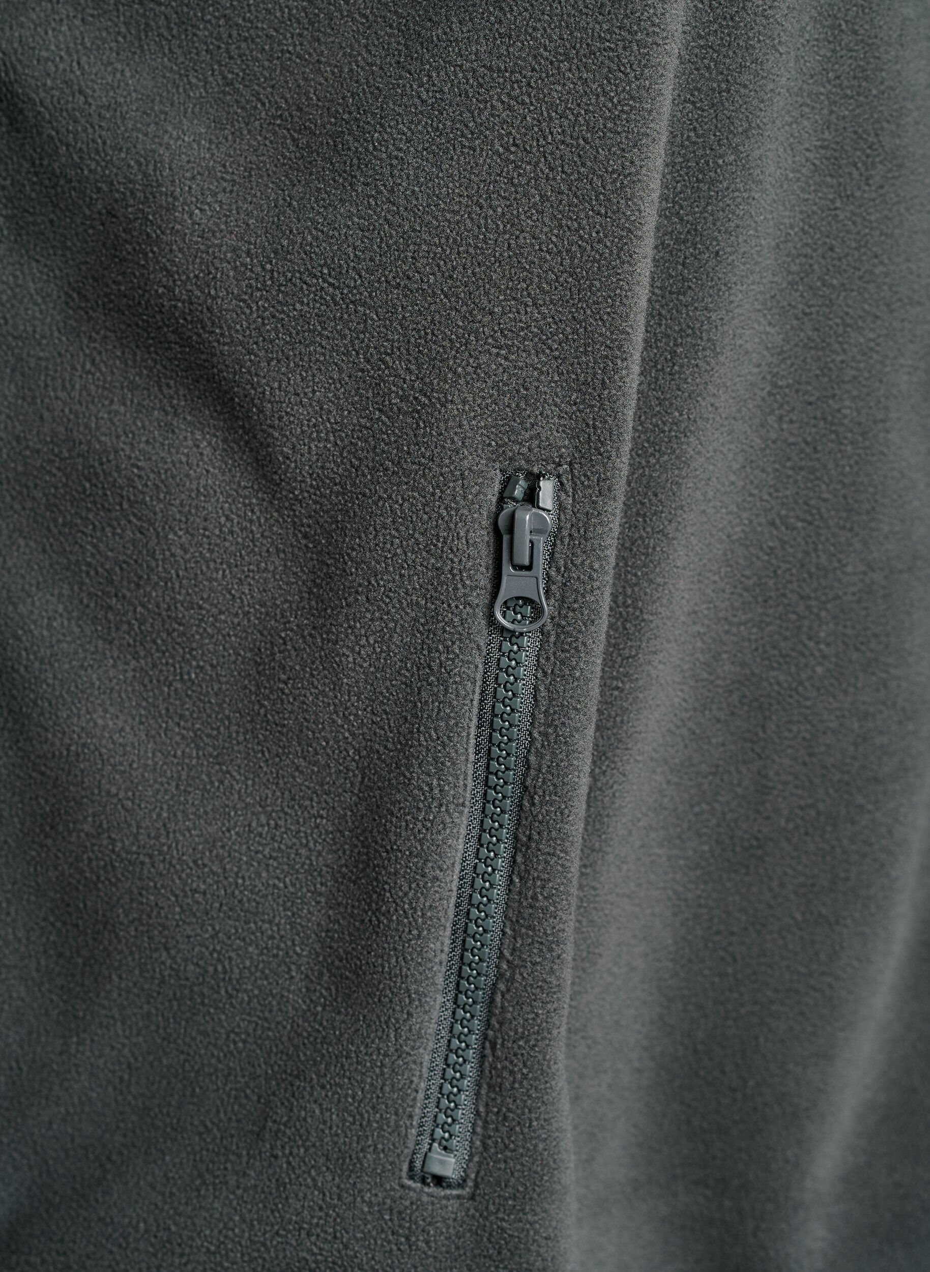 Zizzi Veste polaire zipp&eacute;e avec bandes r&eacute;fl&eacute;chissantes, Vert fonc&eacute;, Packshot image number 3