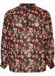 Blouse avec imprim&eacute; int&eacute;gral et patte de boutonnage courte, Rose, Packshot image number 0