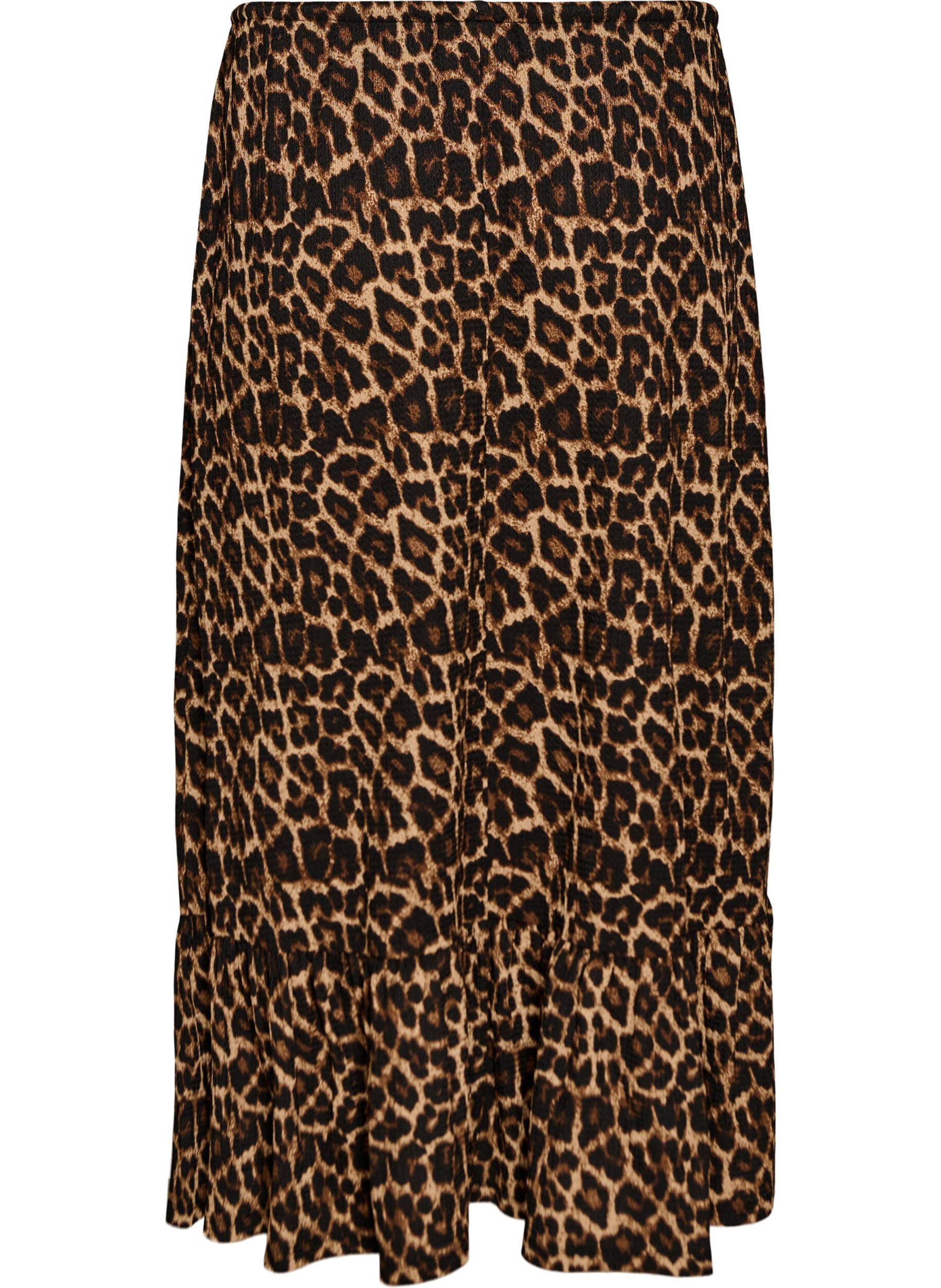 ZizziJupe longue avec ceinture &agrave; nouer et ourlet &agrave; volants, Noir, Packshot image number 1