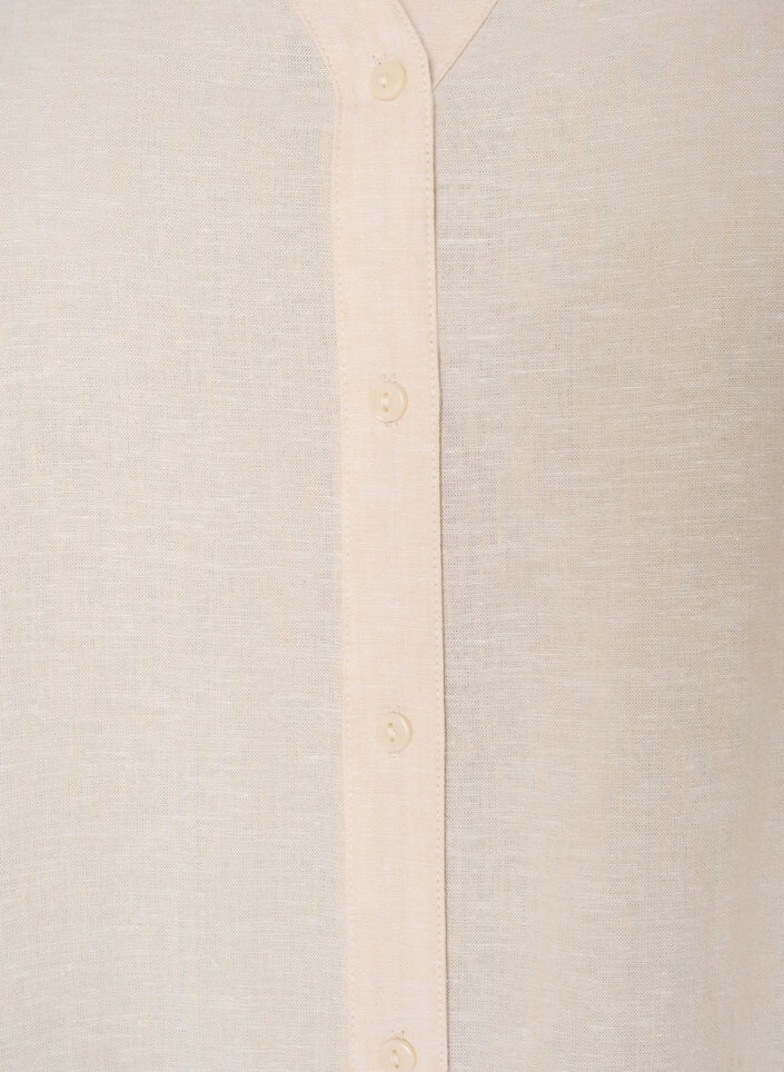 Chemise longue en lin et viscose, Beige, Packshot image number 2