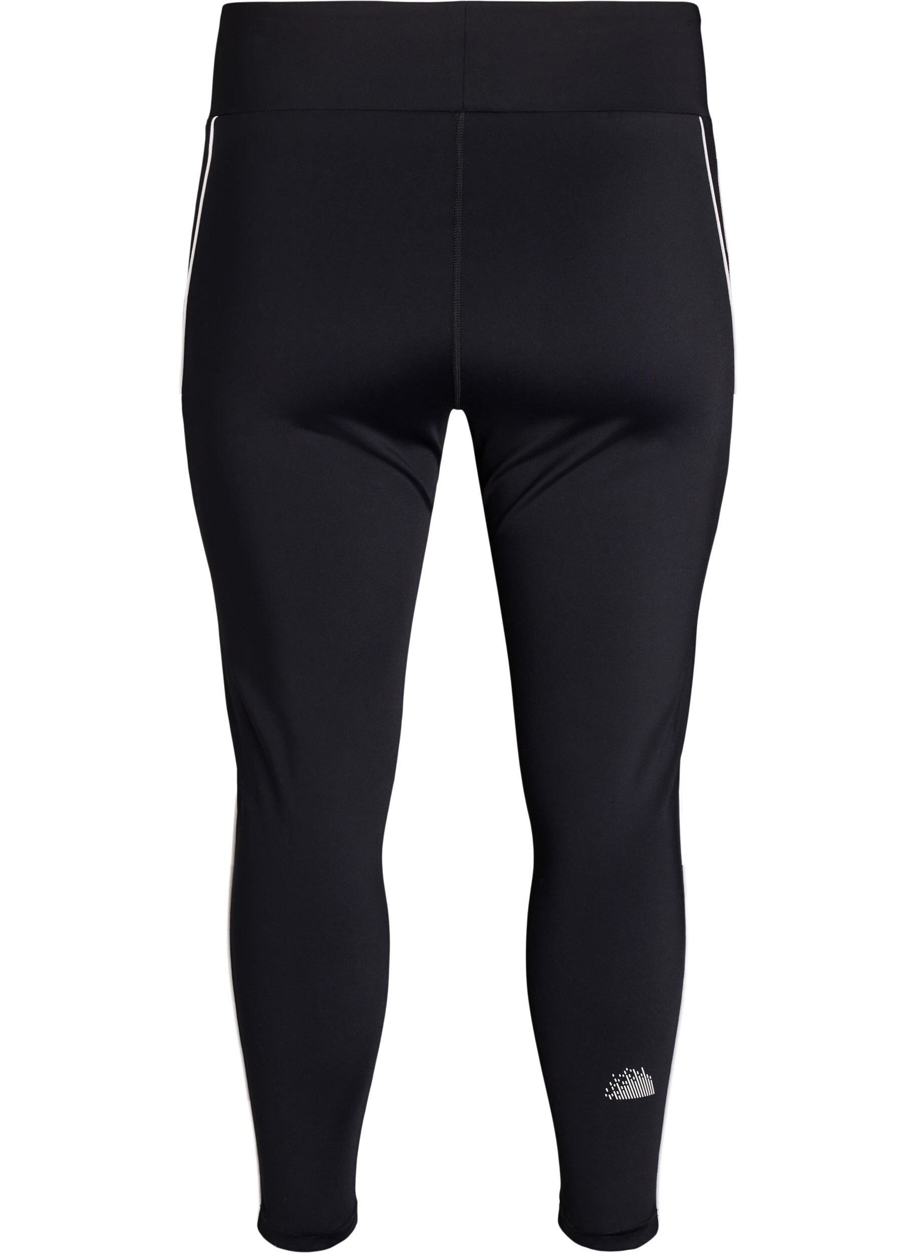 Zizzi Legging de training 7/8 avec passepoil contrastant, Noir, Packshot image number 1