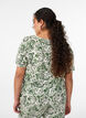 Blouse en viscose &agrave; manches courtes avec imprim&eacute;, Vert, Model image number 2