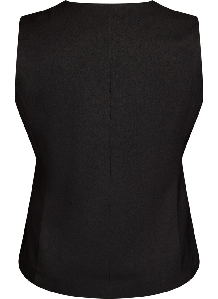 Gilet avec fermeture &agrave; boutons, Noir, Packshot image number 1