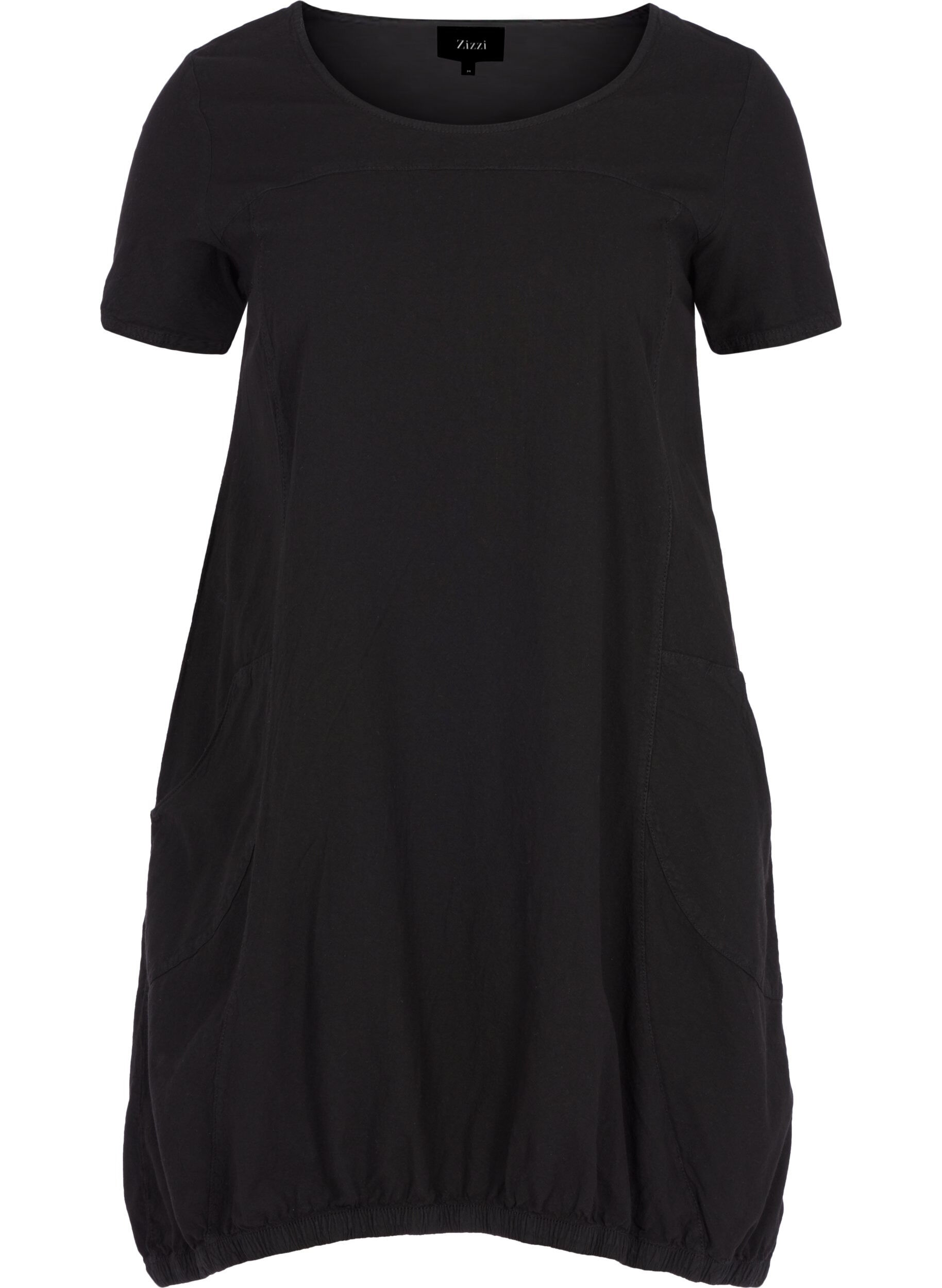 Robe en coton &agrave; manches courtes