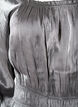 Blouse de couleur argentée avec manches 3/4 et smocks, Dark Silver, Packshot image number 2