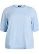 Blouse en fine maille &agrave; manches courtes, Bleu Clair, Packshot image number 0
